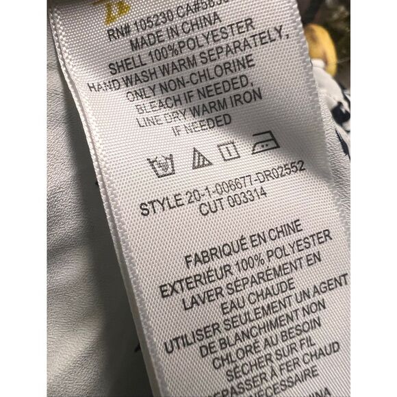 NWT Joie Women's Krystina Floral Ruffle Sleeve Mini Dress Navy White Size XS - Picture 7 of 7